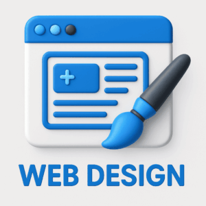 Webdesign Symbol mit Pinsel